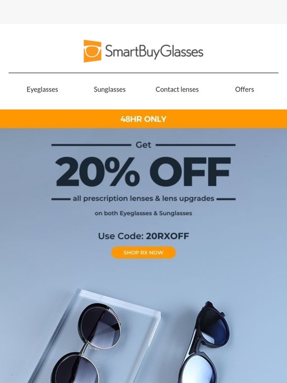 20% off lenses? Yes please 👓