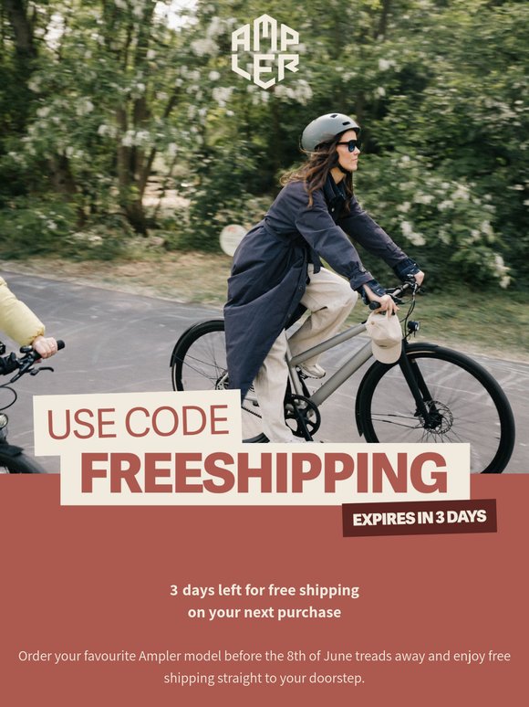 3 Days Left: Free Shipping with Your Next Purchase