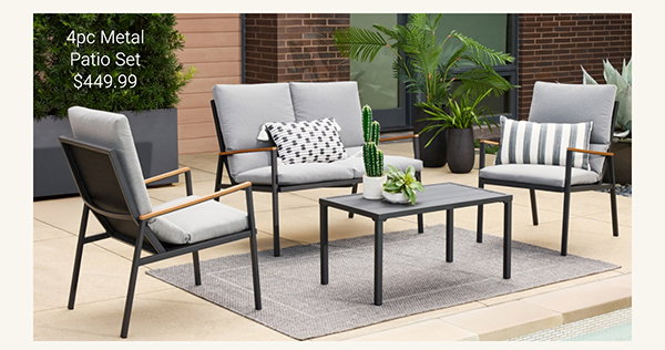 4pc Metal Patio Set