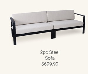 2pc Steel Sofa