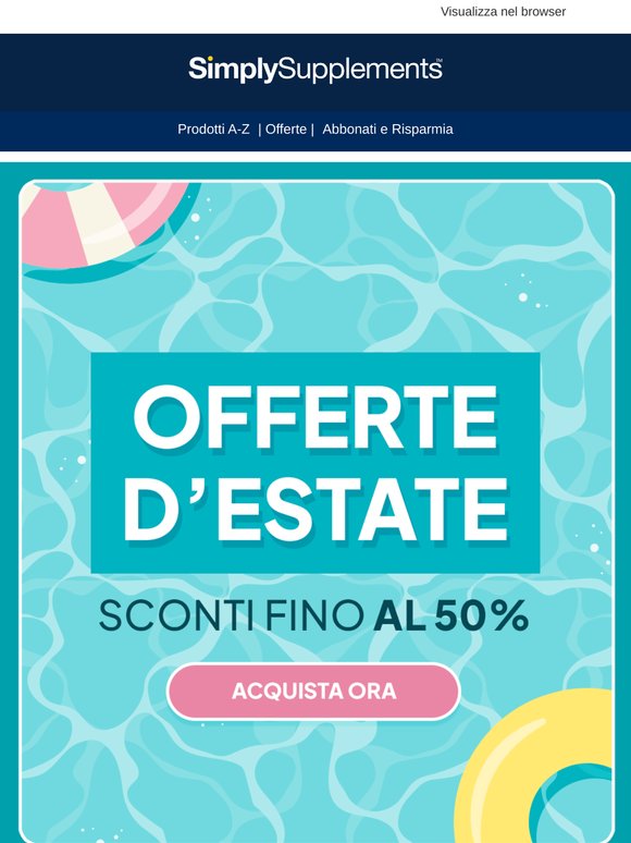 Saldi D'Estate – Sconti fino al 50%