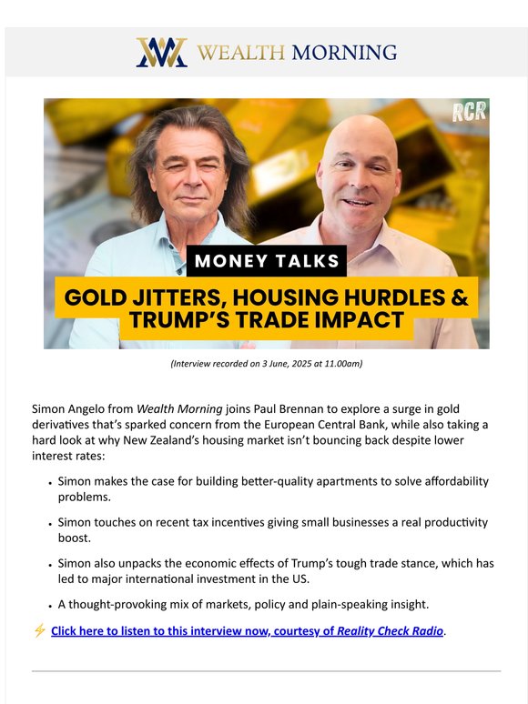 🎯 Money Talks With Simon Angelo: Gold, Housing & Trade