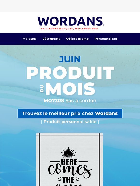 Le choix de juin : Sac à cordon personnalisable en 12 couleurs 🎨
