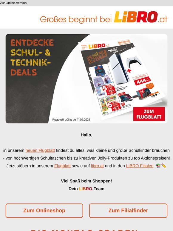 Das neue Flugblatt ist da! Jetzt -25% auf Schultaschen & -sets sichern 🎒