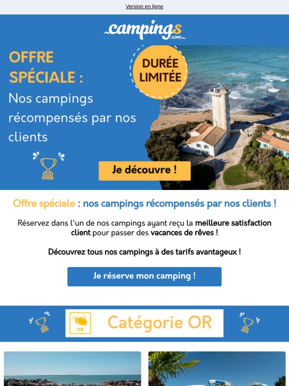 Offre Spéciale : nos meilleurs campings