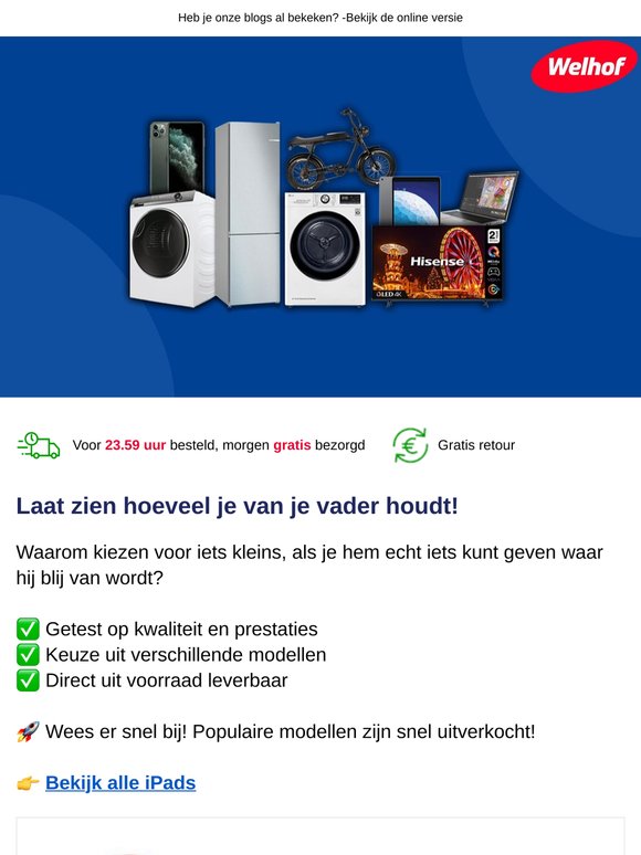 Verwen je vader met een iPad voor vaderdag!