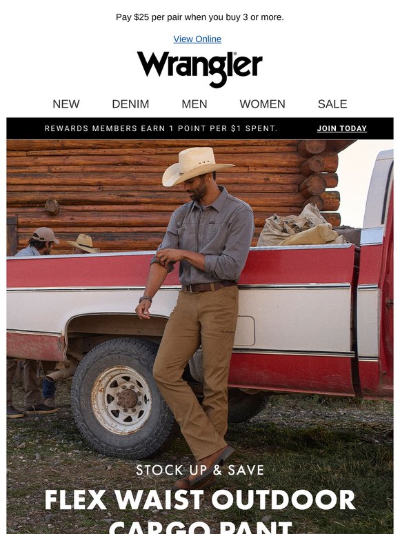 Stock up & save on our flex cargo pant