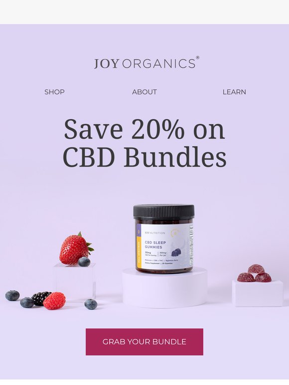 Bundle & Save: 20% Off CBD Favorites