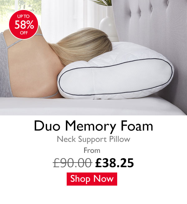 Duo Memory Foam Neck Support Pillow