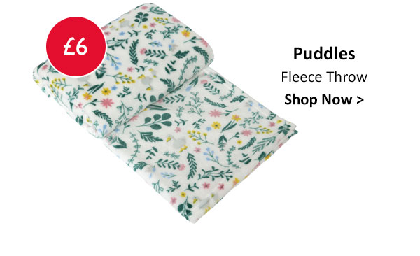 Puddles Multi Fleece Throw