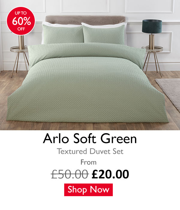 Arlo Soft Green Textured Duvet Set