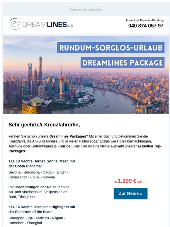 Reisen, die es nur bei Dreamlines gibt 🌊