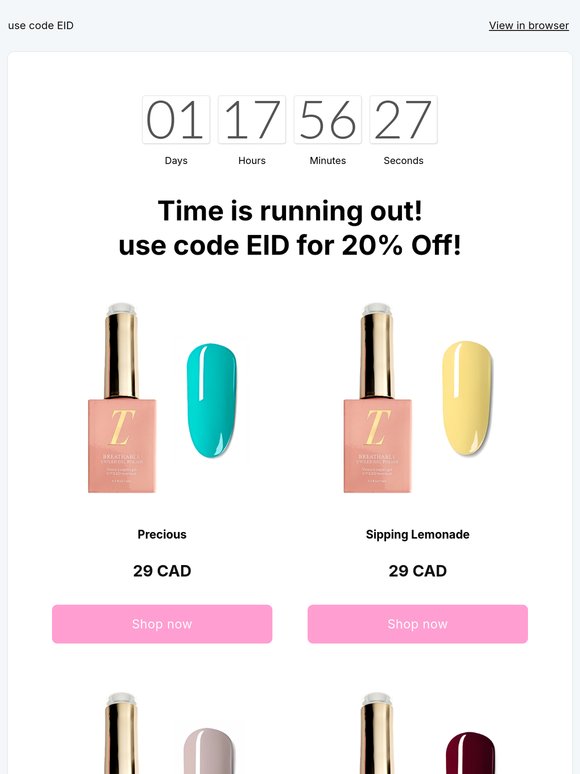 Only a few hours left for our Eid Sale😯⏰✨ 20% OFF Storewide!