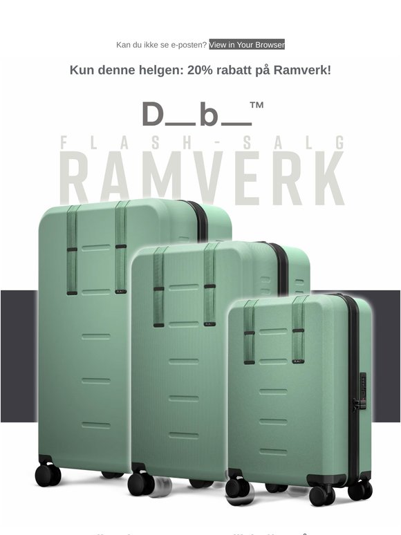Flash-salg: Db Ramverk trillekofferter (kun denne helgen)! ✨