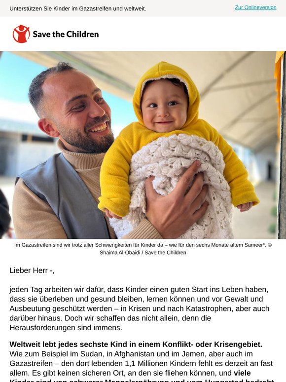 Hoffnung für Kinder in Krisengebieten