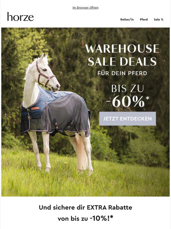 💣 Bis zu -60 % + bis zu -10 % EXTRA! 💥 Warehouse Sale 💥