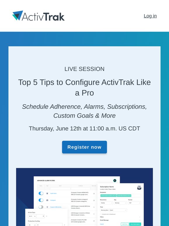 Live next week: Configure ActivTrak like a pro