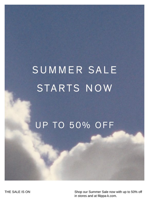 Sale starts now