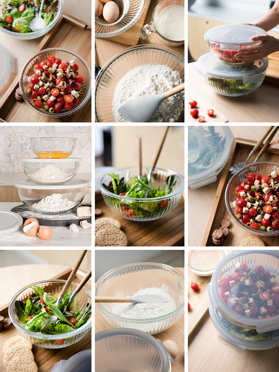 Glassboller til salater og baking