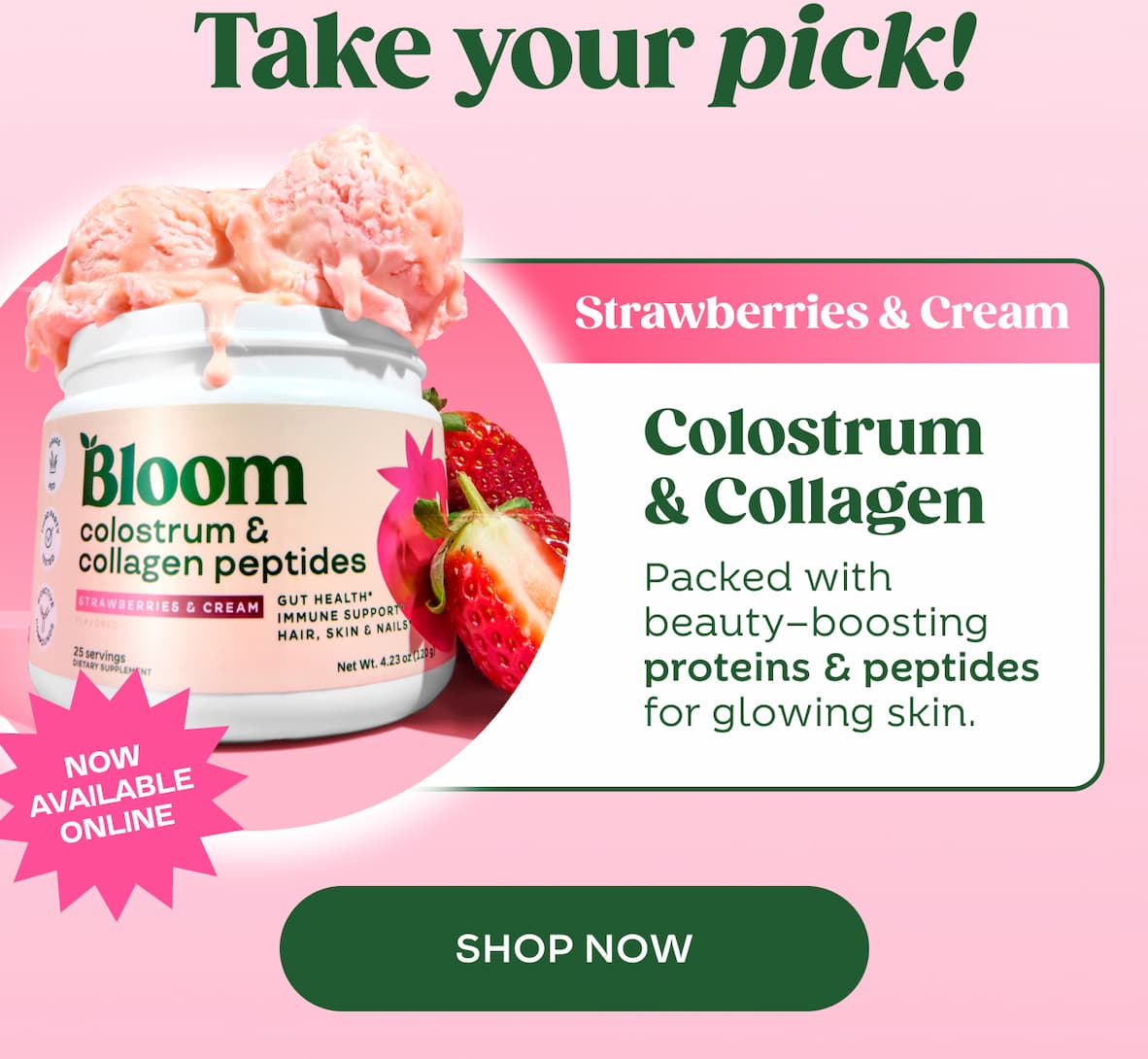 Shop Strawberries & Cream Colostrum