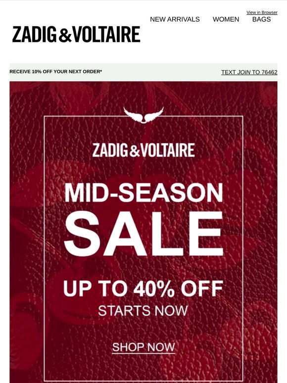 Up to 40% Off: New Styles Added
