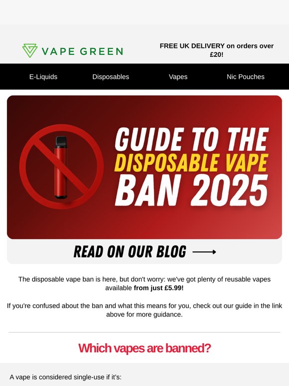 Disposable Vape Alternatives from £5.99! ⭐