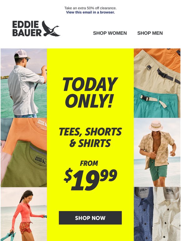 TODAY ONLY! From $19.99 - Tees, Shorts & Shirts
