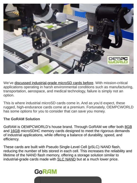 Cost-Effective MicroSD Cards for Industrial Applications