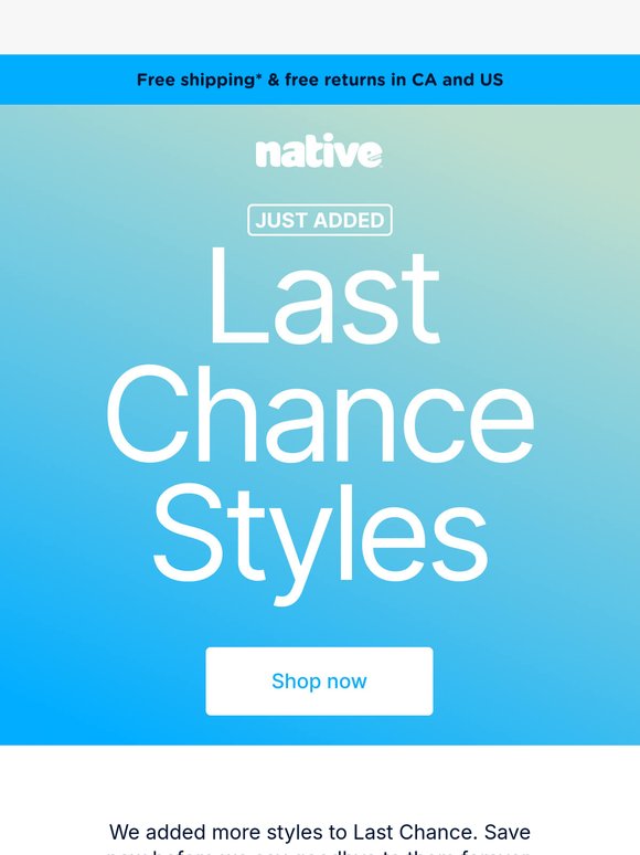 New Last Chance Styles