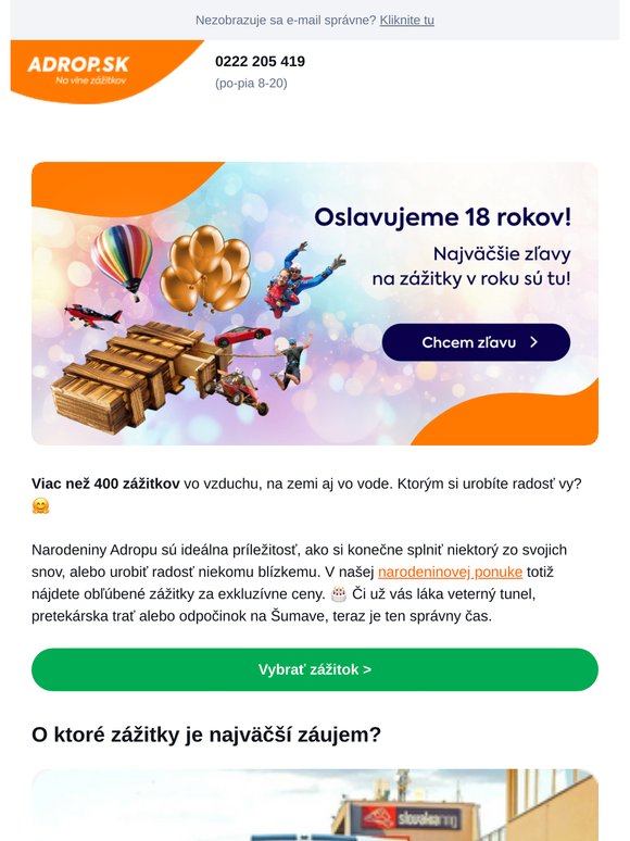 Už ste si vybrali svoj darček? 🎂🎉