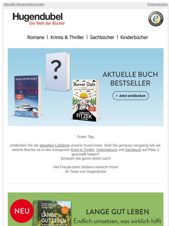 Unsere beliebtesten Bücher: Bestseller der Woche 📚