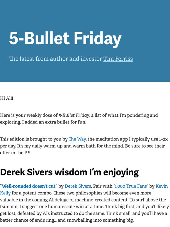 5-Bullet Friday — Tips for Human Creators in an AI World, PBS Fun, On Crafting Beautiful Endings, and More