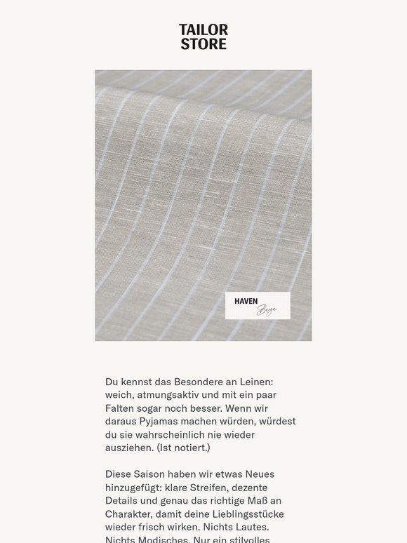 Schon Fan von Leinen? Dann wirst du mehr wollen.
