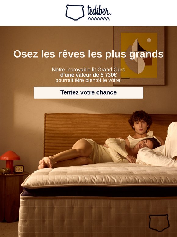 Concours : gagnez le plus prestigieux des lits Tediber
