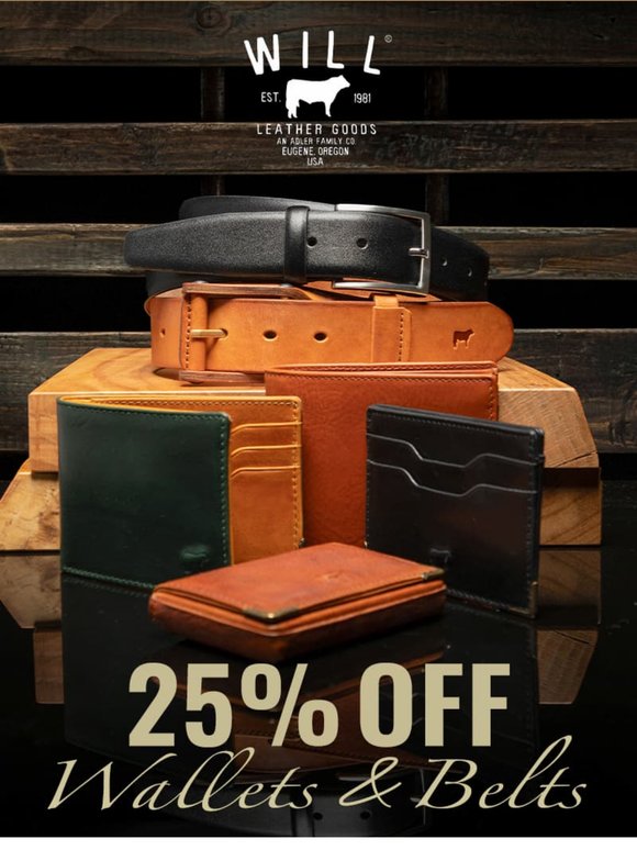 ☆ 25% OFF Belts & Wallets ☆