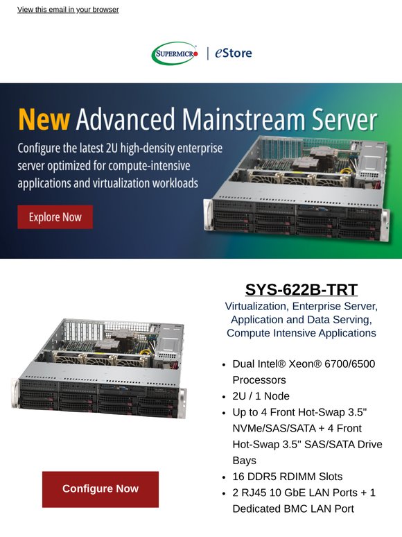 Now Available: Powerful, Yet Versatile Mainstream Server