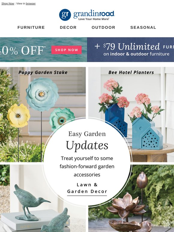 Elevate your garden with artful accents