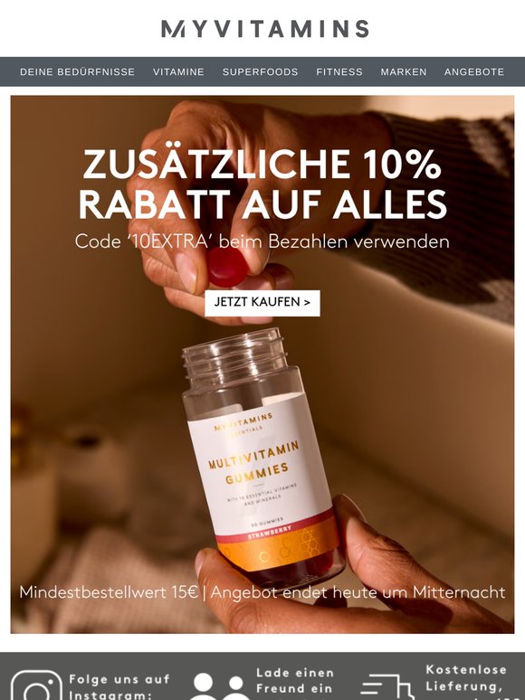 Extra 10% auf Alles – Nur bis Mitternacht ⏰