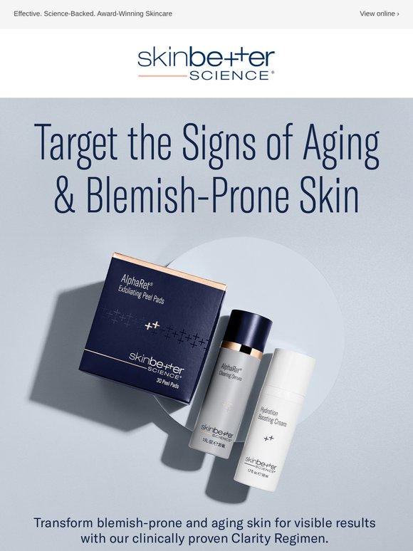 Aging & blemish-prone skin? We have a solution.