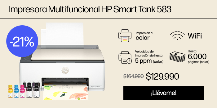 Impresora Multifuncional HP Smart Tank 583