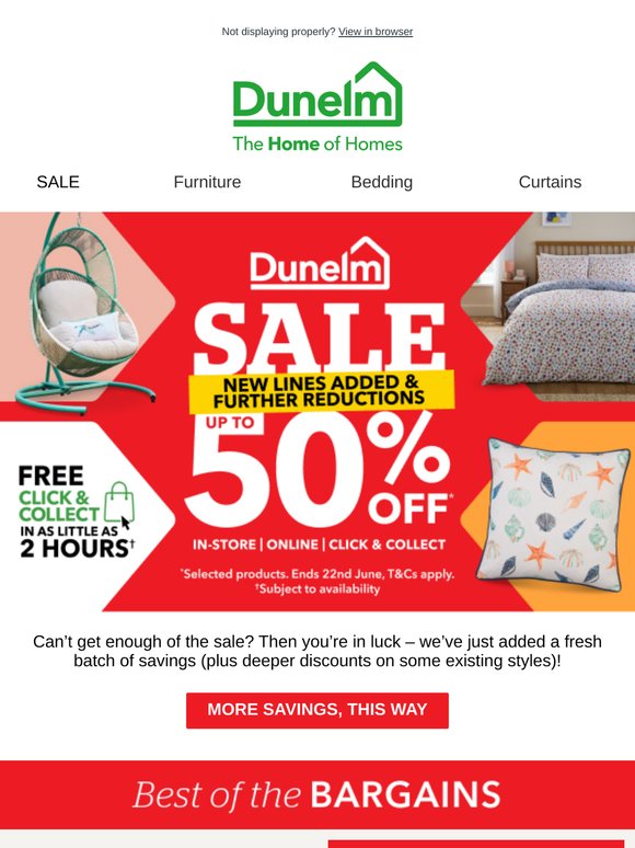 The Dunelm Sale just. Got. BIGGER.