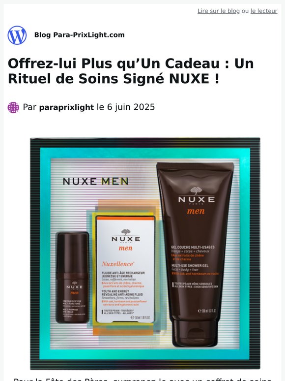 Offrez-lui Plus qu’Un Cadeau : Un Rituel de Soins Signé NUXE !