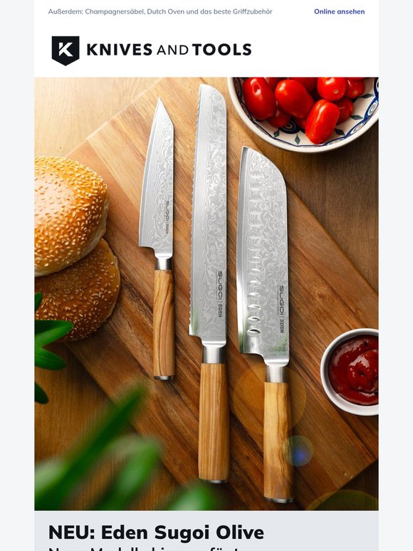 Eden Sugoi Olive Küchenmesser: neue Modelle hinzugefügt
