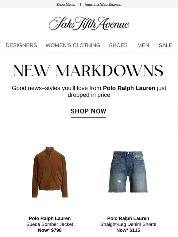Price Drop Alert: Polo Ralph Lauren styles.