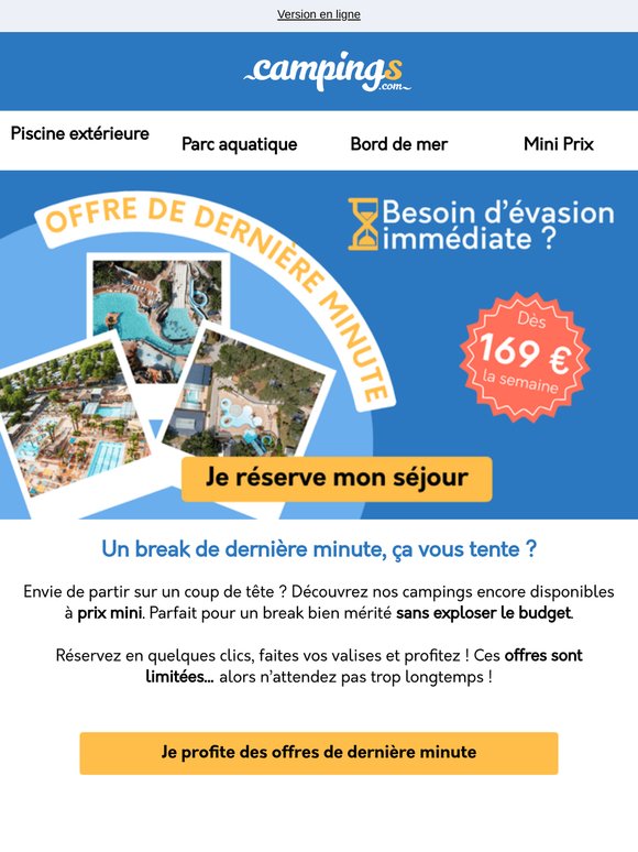 ⌛ Découvrez nos offres de dernière minute