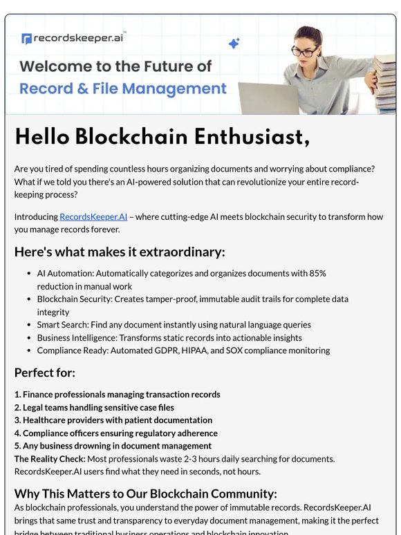 🚀Record Keeping with AI - Your Records, Intelligently Managed