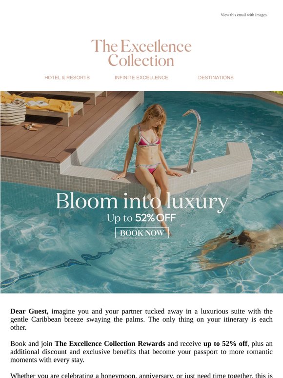 Love meets Caribbean luxury with up to 52% off, Dear Guest
