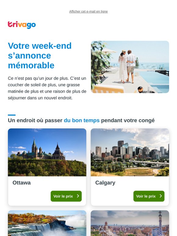 Des projets pour le long week-end ? C’est par ici👇