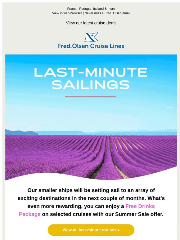 Last-minute sailings