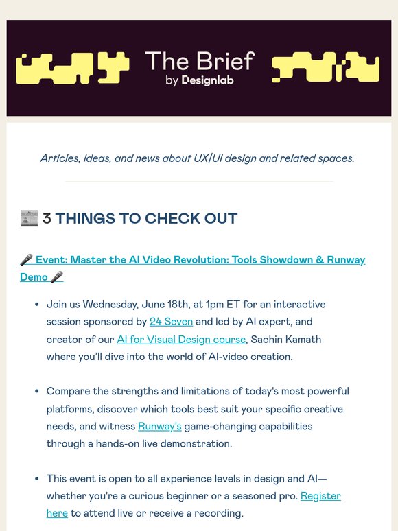 📰 The new age of UI, upcoming AI event, and more.